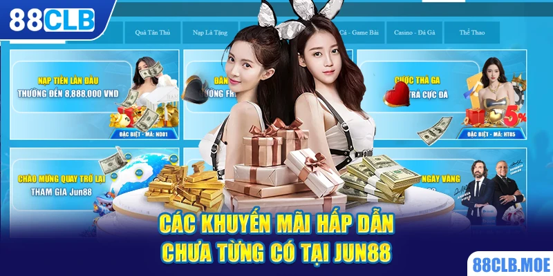 Các khuyến mãi hấp dẫn chưa từng có tại Jun88